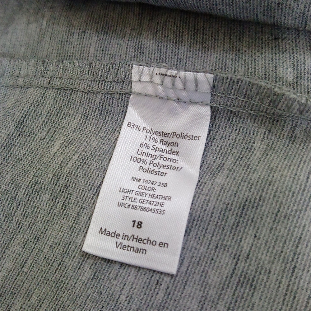 Gray Long Sleeve Button Blazer Jacket - image 7